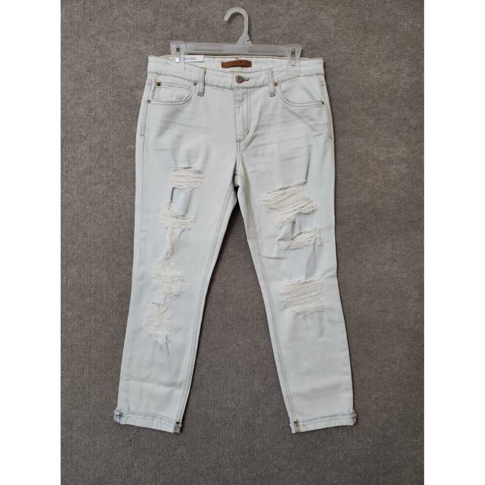 Joes Billie Boyfriend Slim Ankle Jeans Womens 28 Blue Light Wash Distressed NEW